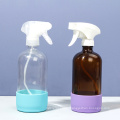 250ml 500ml Anti-slip Glass Spray Bottle For Kitchen Cleaning With Mist Sprayer and Silicon Sleeve